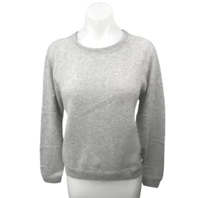 NAKEDCASHMERE Women's Gray 100% Cashmere Crewneck Pullover Sweater Top Size L