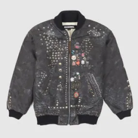 Neighborhood Printed Studs Riders Jacket