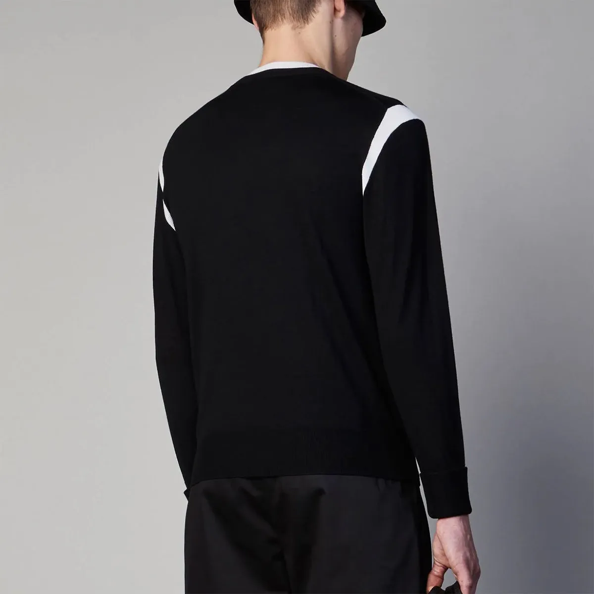 Neil Barrett - Minimalist Crew Neck Jumper in Black