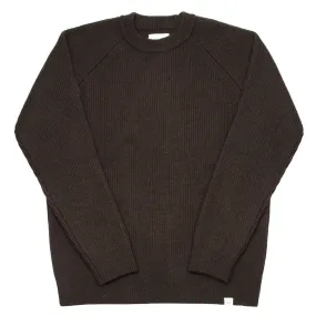 Norse Projects - Roald Wool Cotton Rib Sweater - Espresso