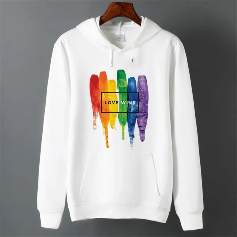 Pride LGBT Gay Love Lesbian Rainbow Fleece Hoodie