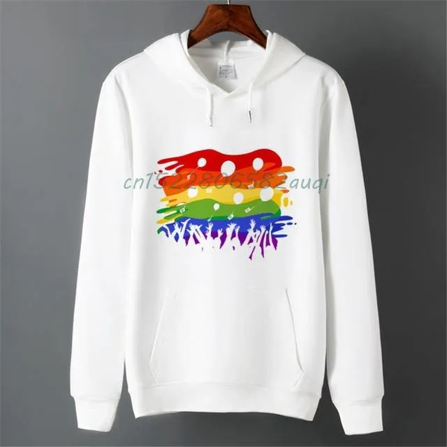 Pride LGBT Gay Love Lesbian Rainbow Fleece Hoodie