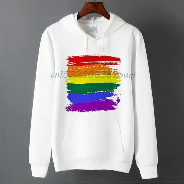 Pride LGBT Gay Love Lesbian Rainbow Fleece Hoodie