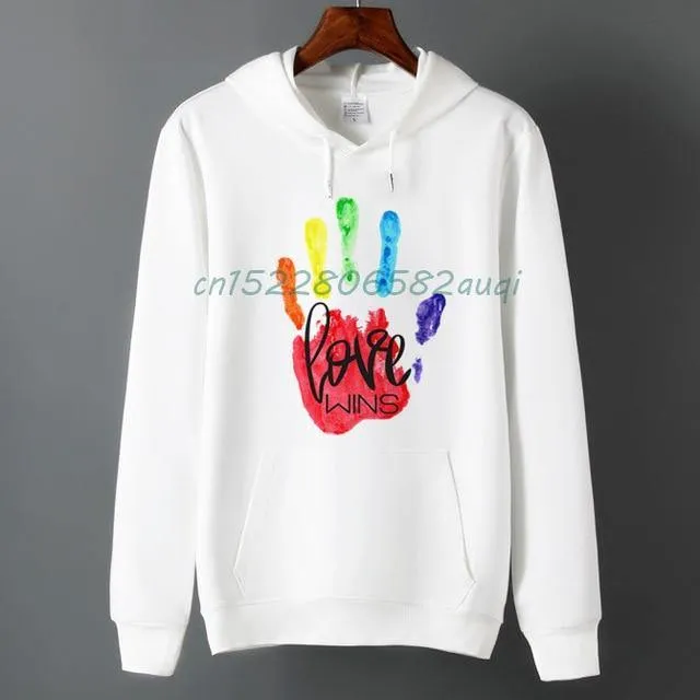 Pride LGBT Gay Love Lesbian Rainbow Fleece Hoodie