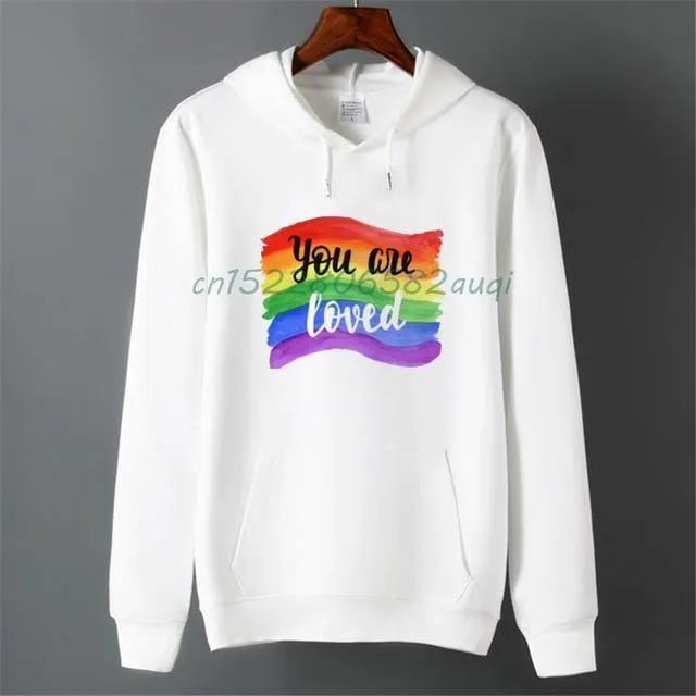 Pride LGBT Gay Love Lesbian Rainbow Fleece Hoodie