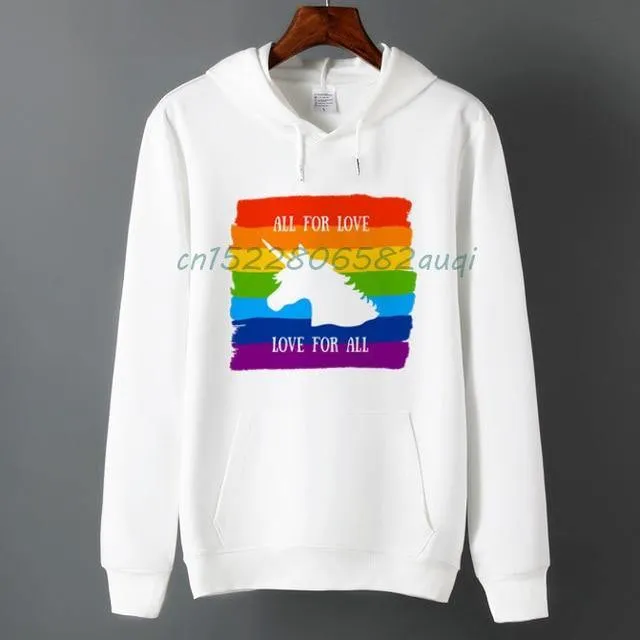 Pride LGBT Gay Love Lesbian Rainbow Fleece Hoodie