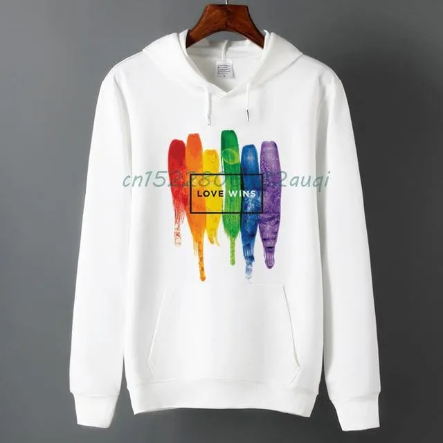 Pride LGBT Gay Love Lesbian Rainbow Fleece Hoodie