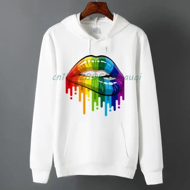 Pride LGBT Gay Love Lesbian Rainbow Fleece Hoodie