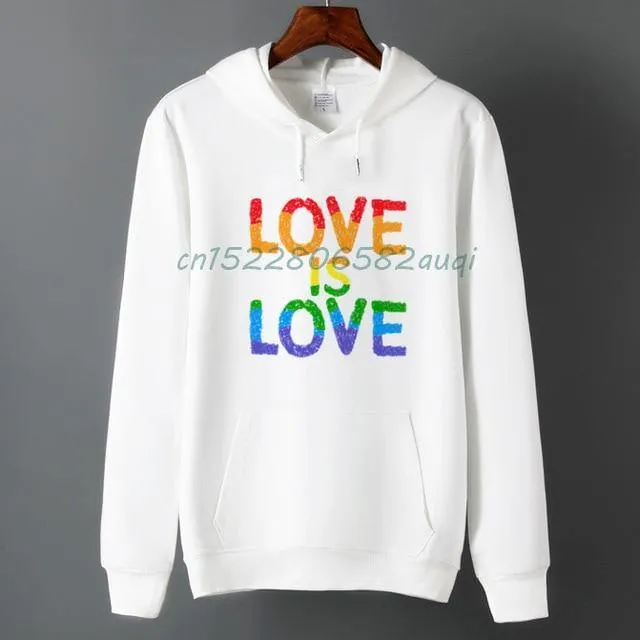 Pride LGBT Gay Love Lesbian Rainbow Fleece Hoodie