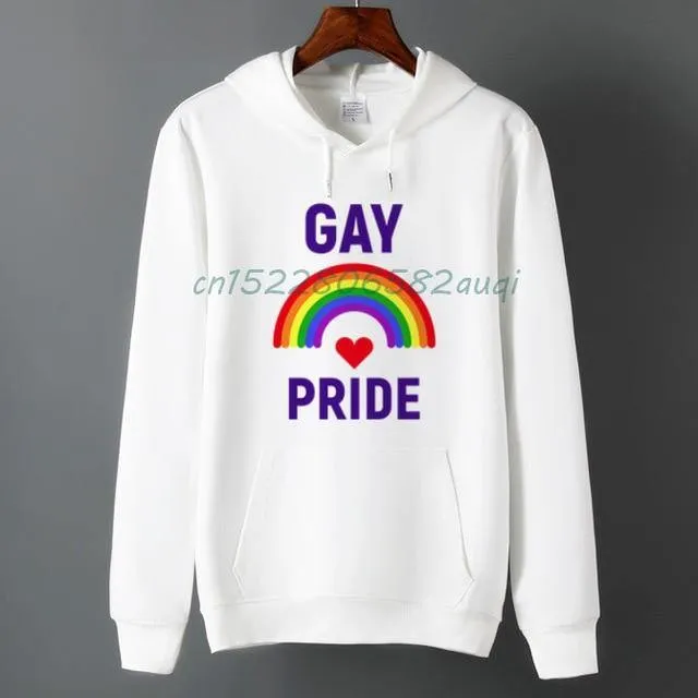 Pride LGBT Gay Love Lesbian Rainbow Fleece Hoodie