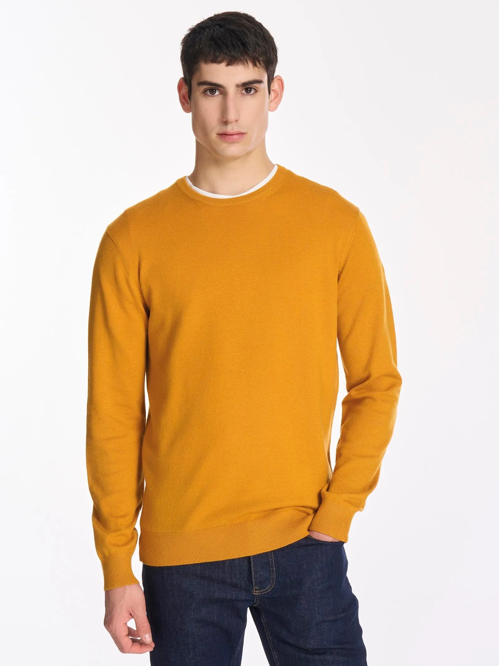 Pull girocollo in filato Sport Wool - Aviazione