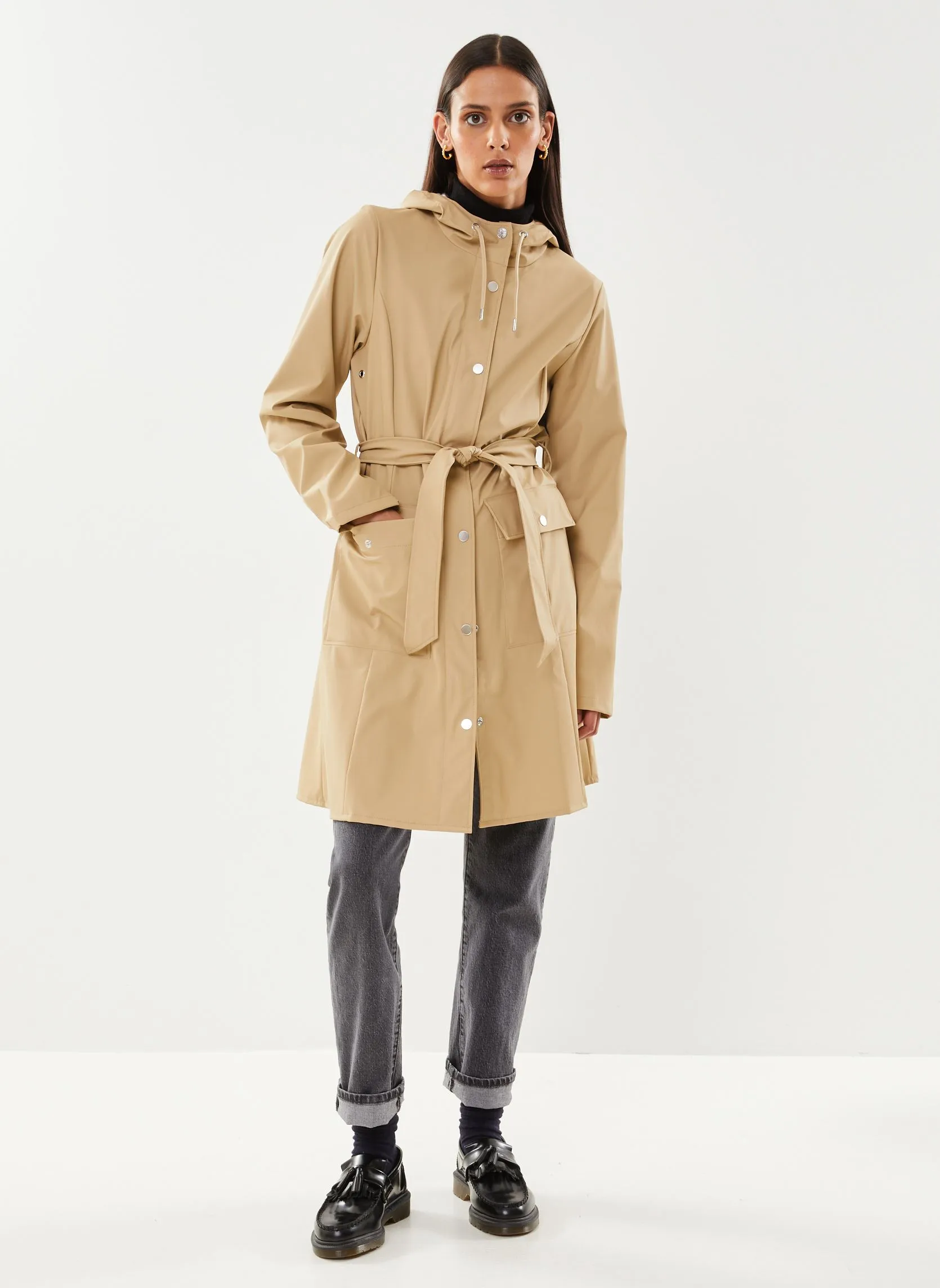 Rains Curve W Jacket - Beige