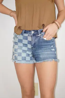 Rebecca High Rise Two Tone Shorts