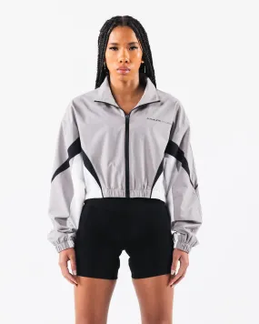 Retro Crop Jacket - Smoke / White