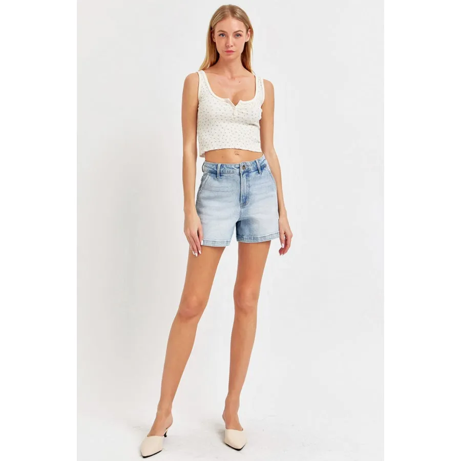 Risen Full Size High Rise Denim Shorts