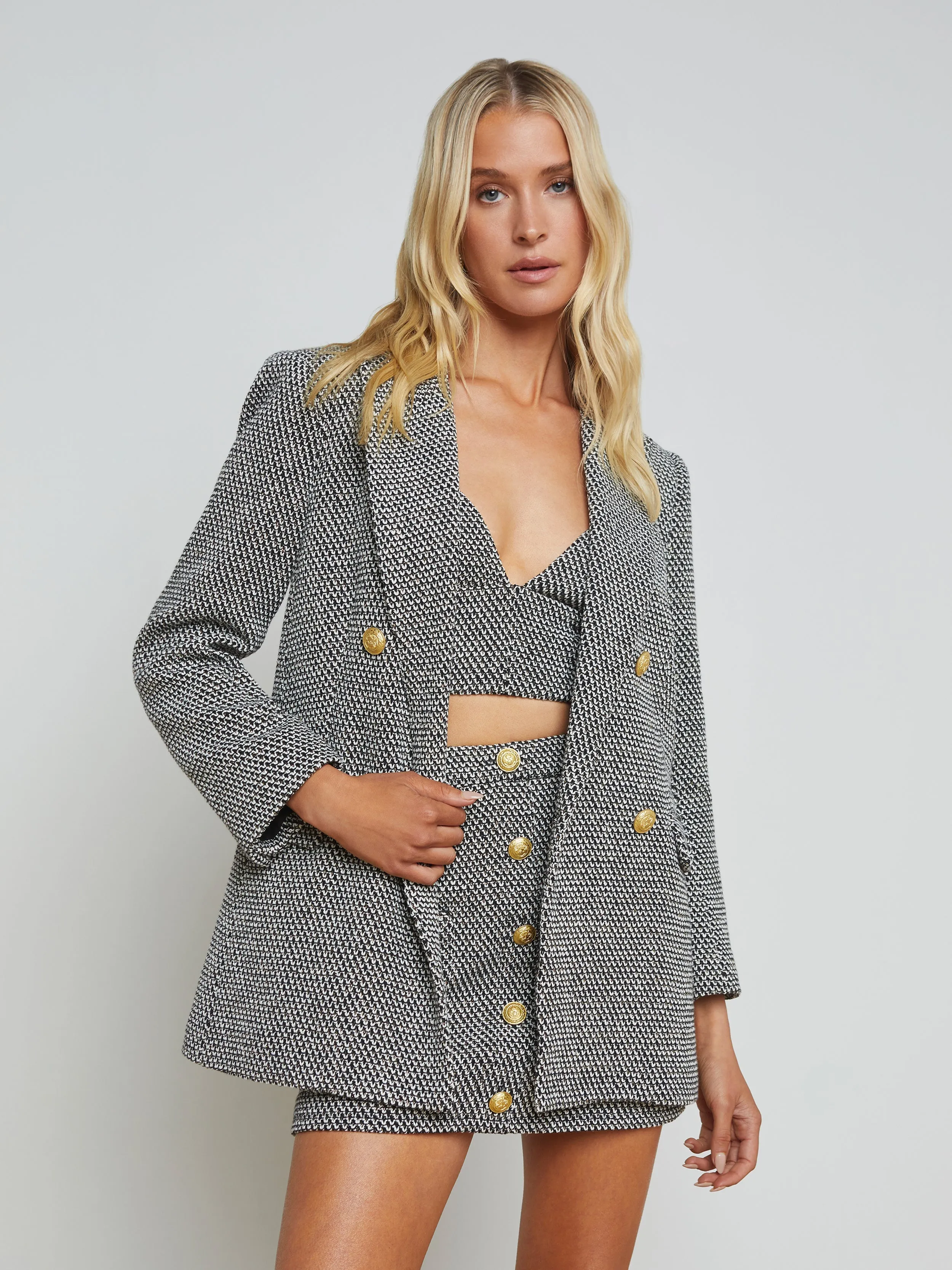 Riva Knit Double Breasted Blazer