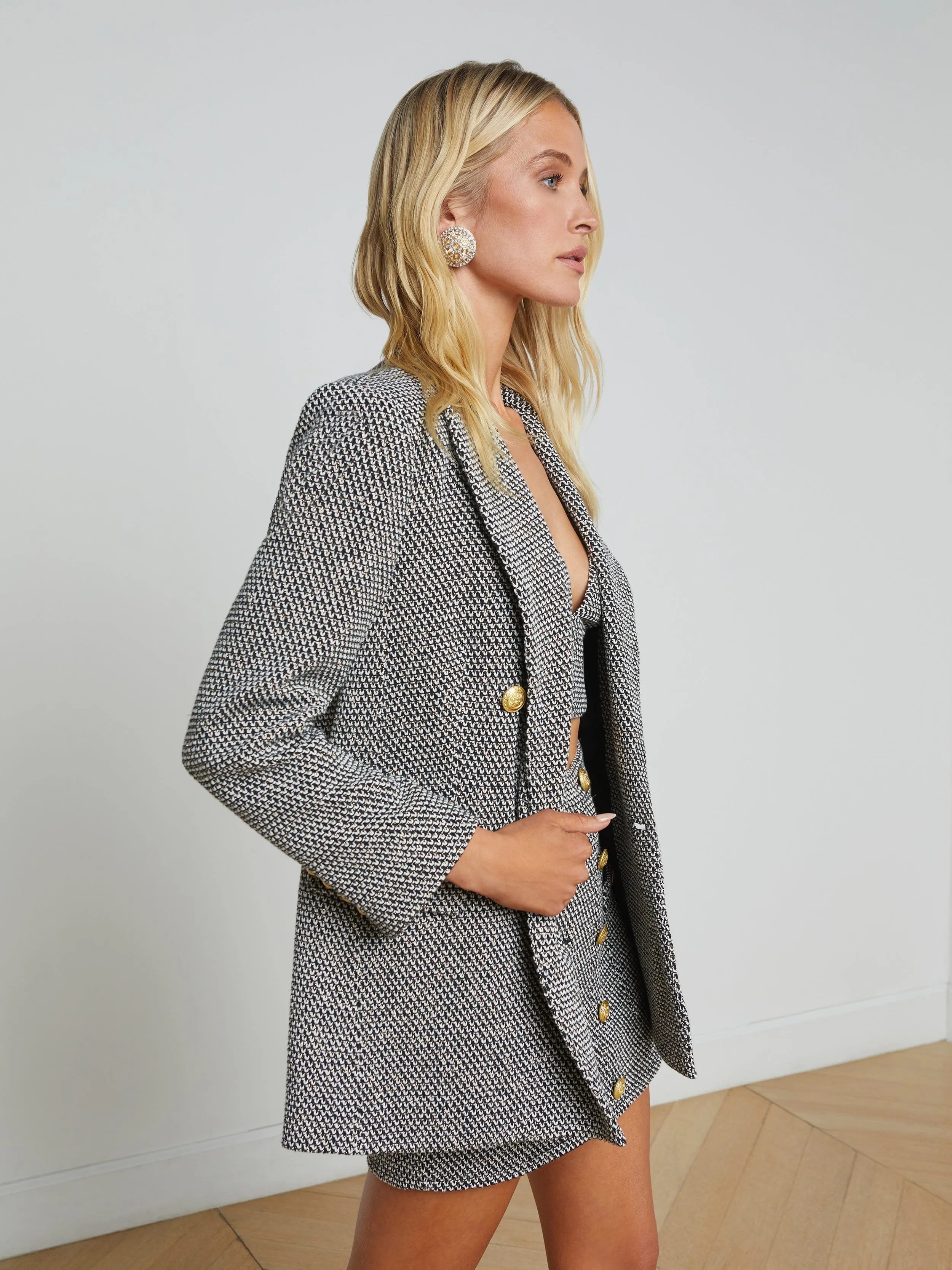 Riva Knit Double Breasted Blazer