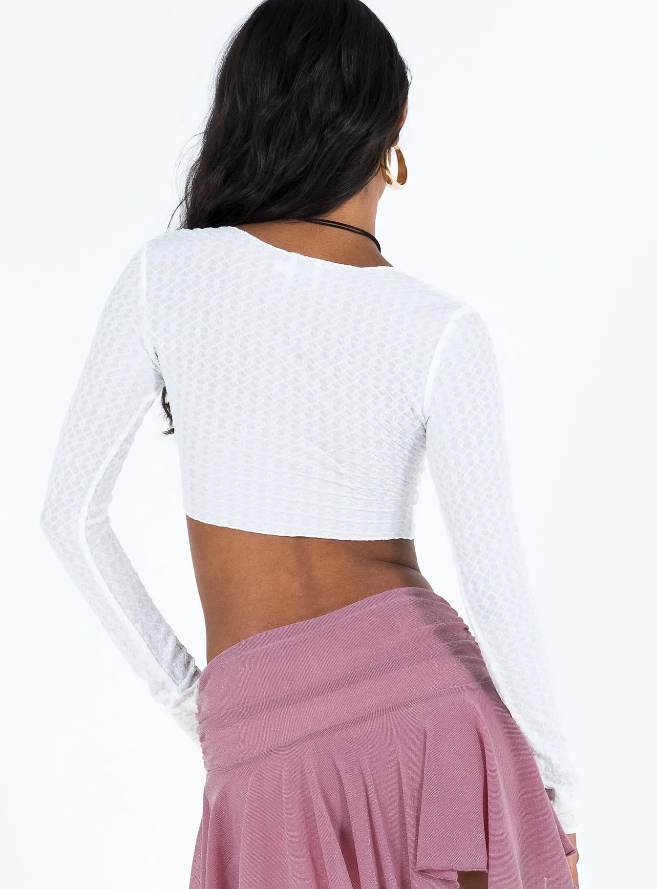 Rolanda Long Sleeve Top White