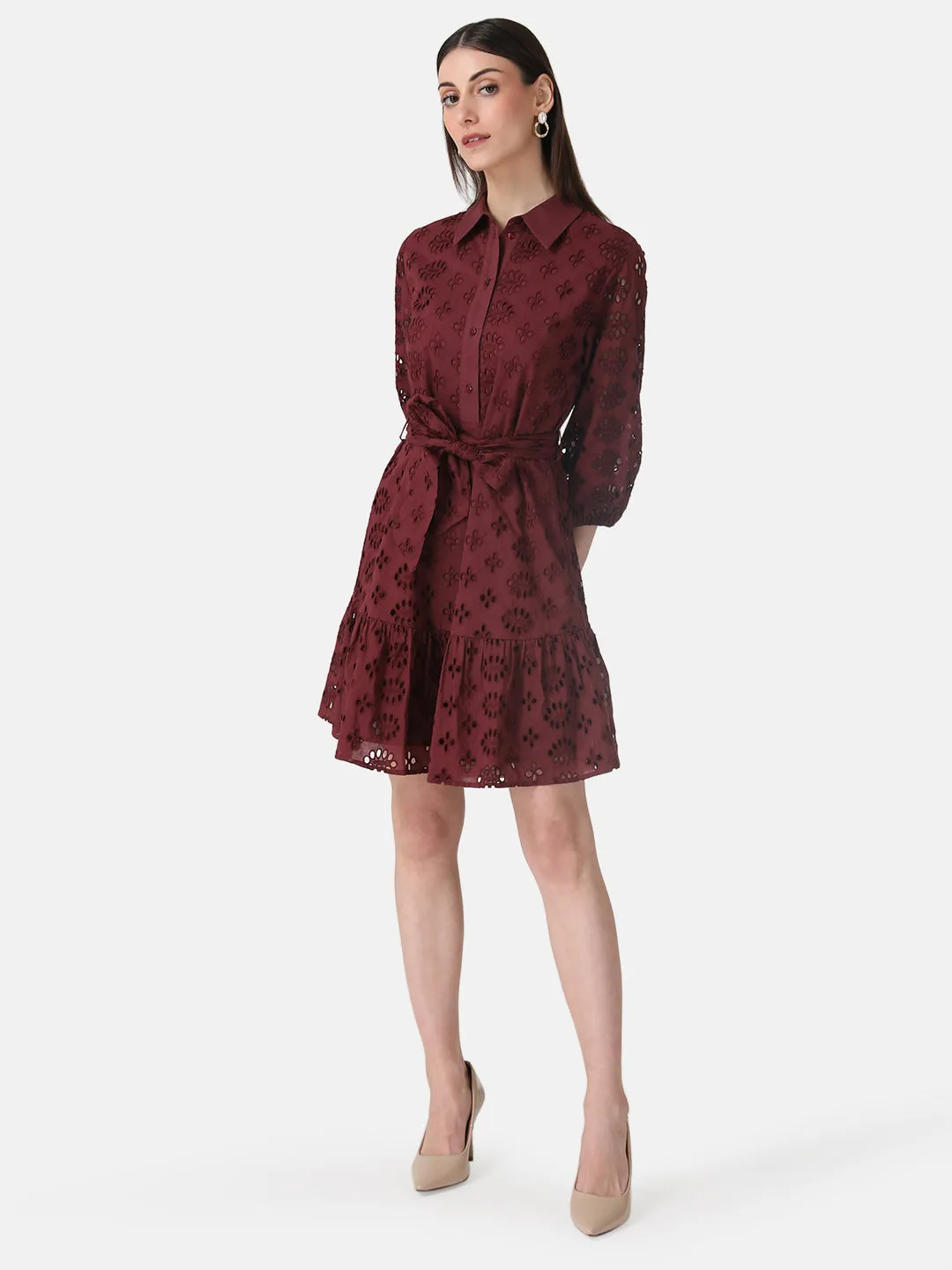 Schiffli Shirt Dress