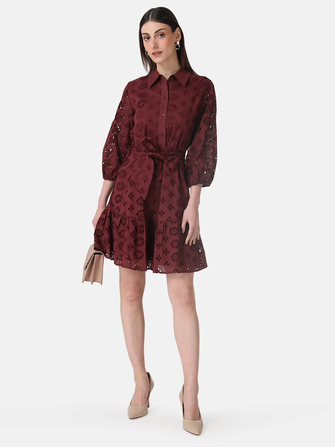 Schiffli Shirt Dress