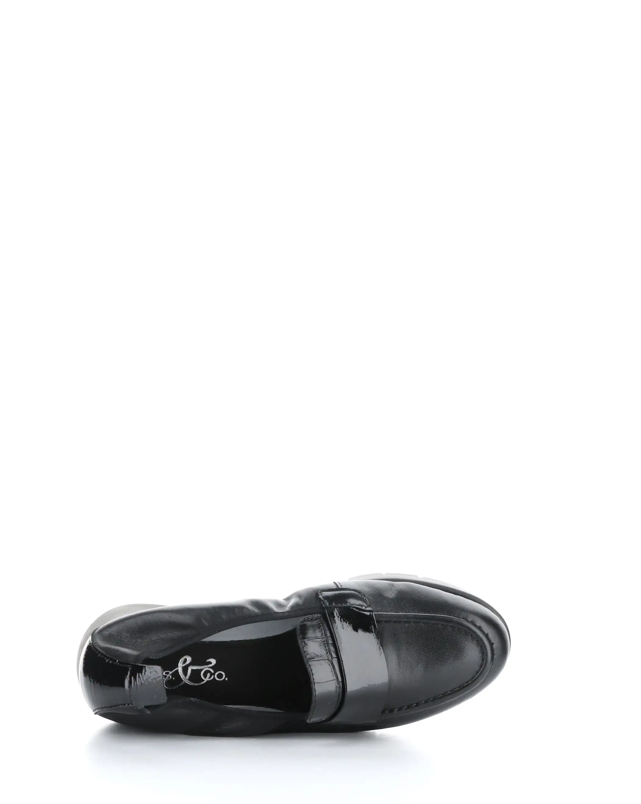 SCREEN MIXED BLACK Round Toe Shoes