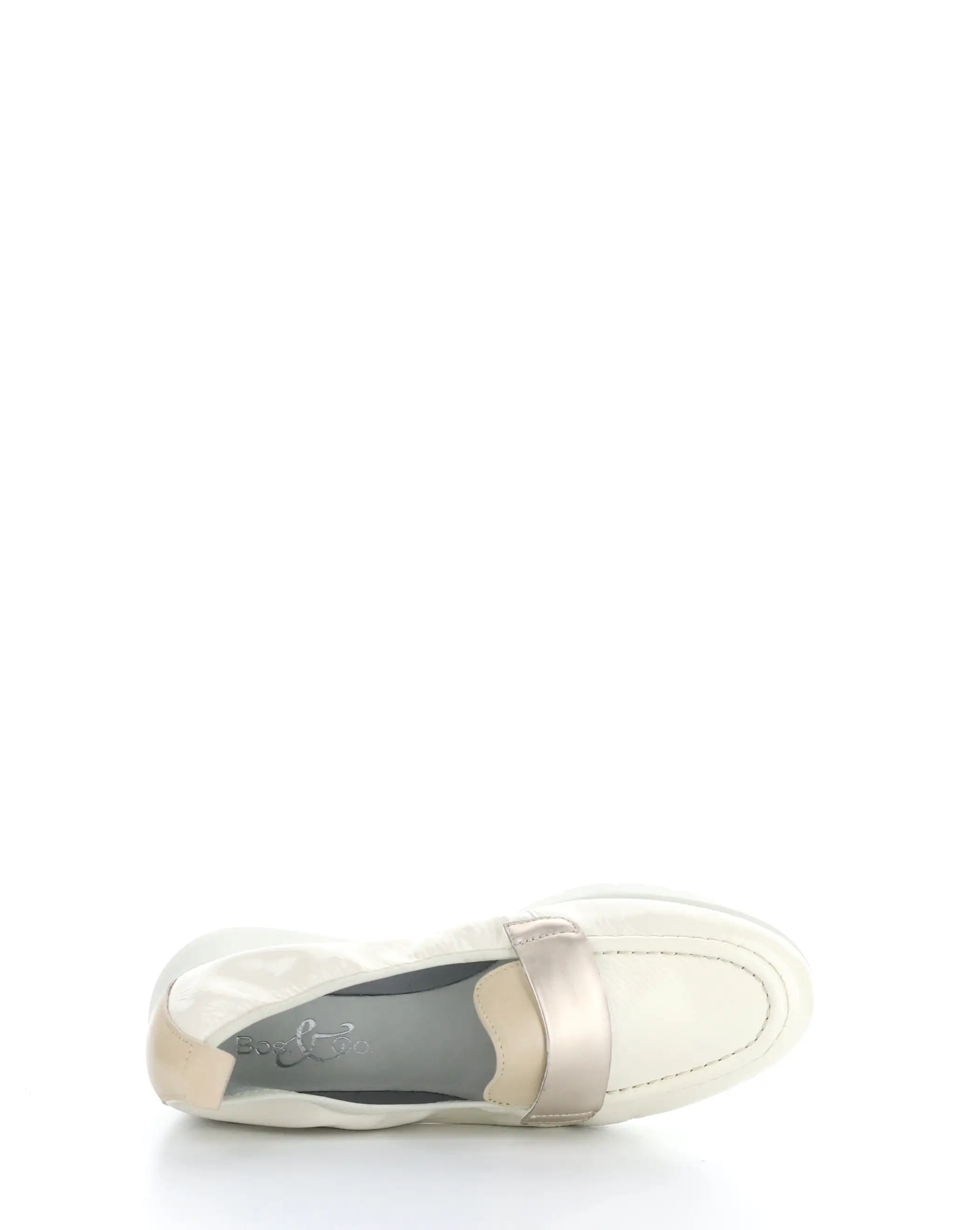 SCREEN MIXED WHITE Round Toe Shoes