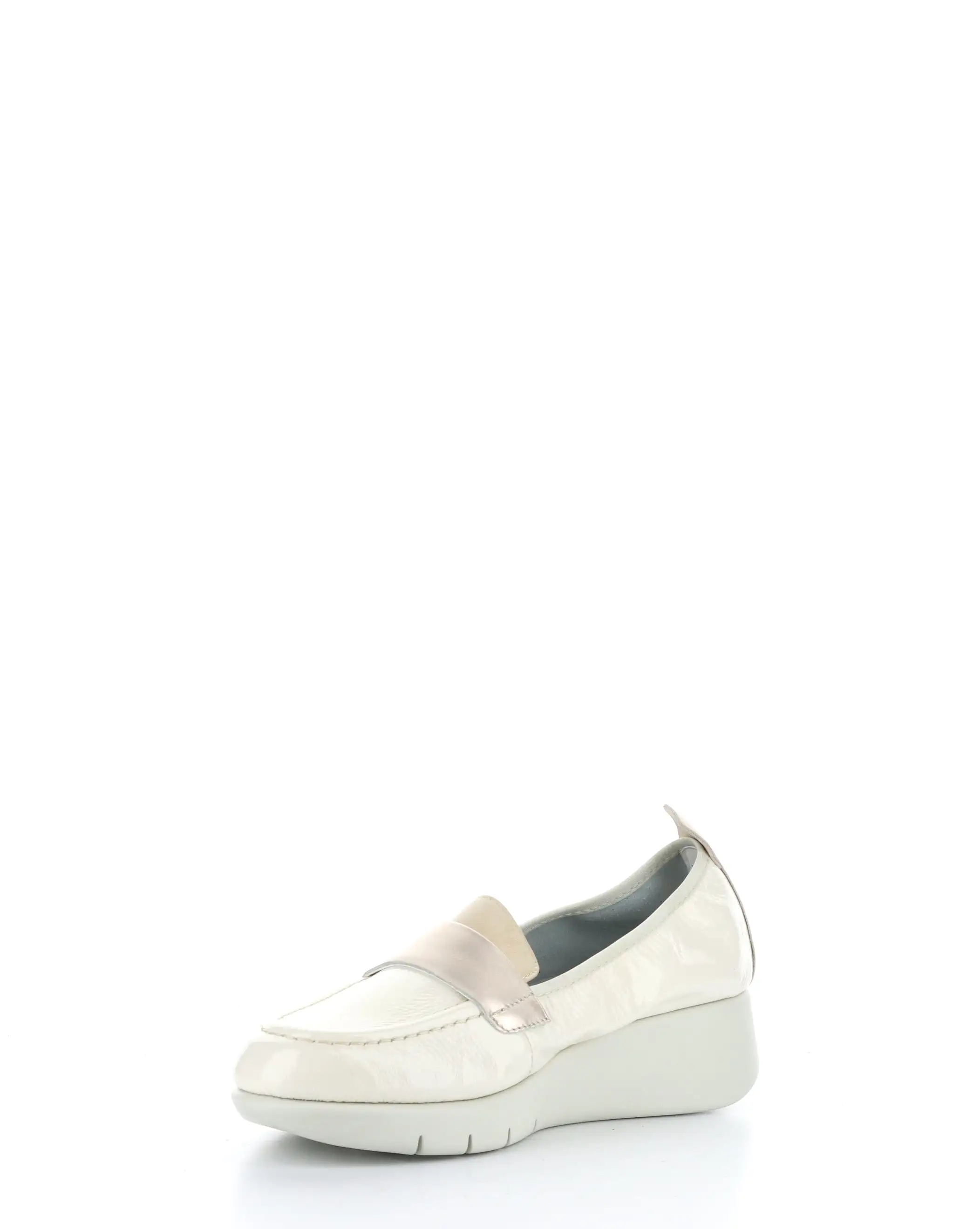 SCREEN MIXED WHITE Round Toe Shoes