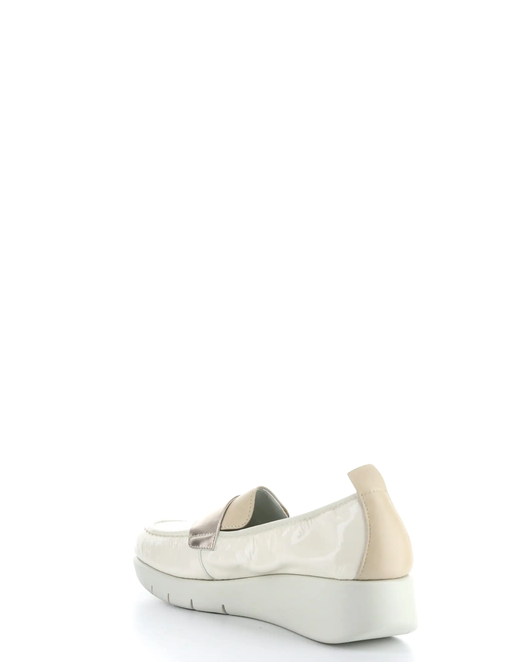 SCREEN MIXED WHITE Round Toe Shoes