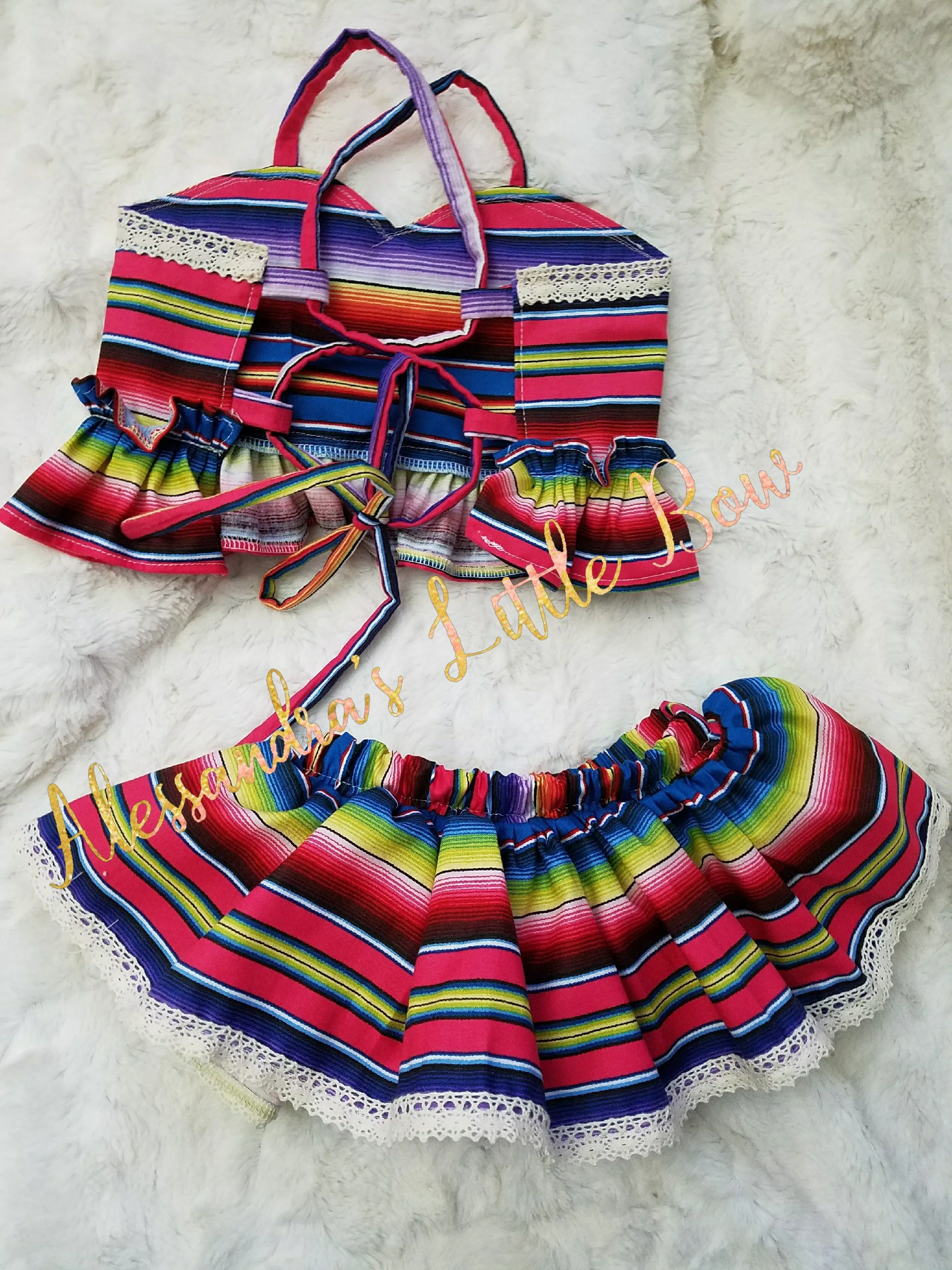 Serape cropped peplum