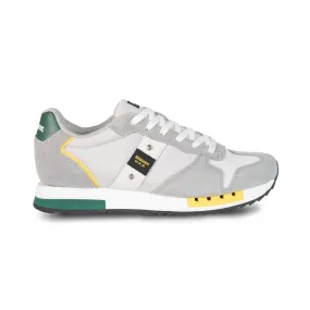 SNEAKERS BLAUER UOMO QUEENS BIANCO/VERDE S4QUEENS01/MES-WHI/GRE