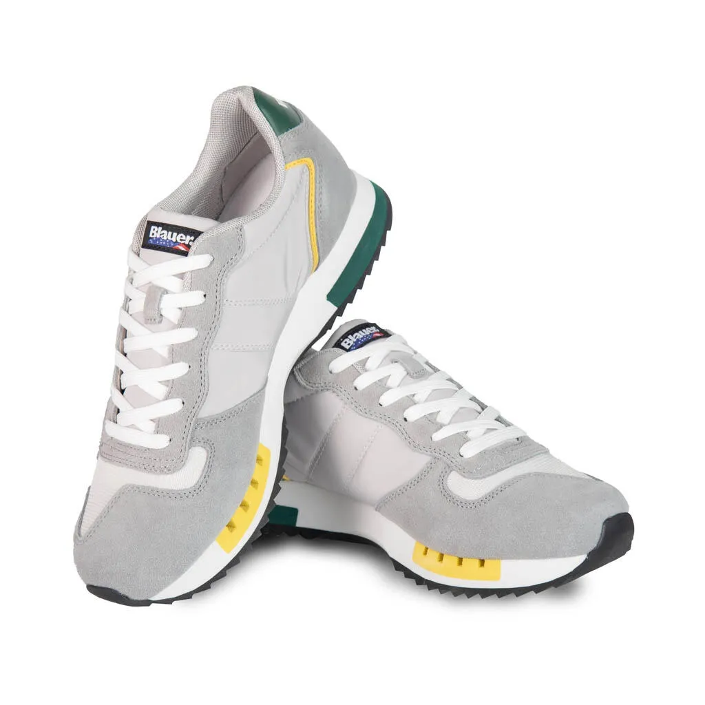 SNEAKERS BLAUER UOMO QUEENS BIANCO/VERDE S4QUEENS01/MES-WHI/GRE