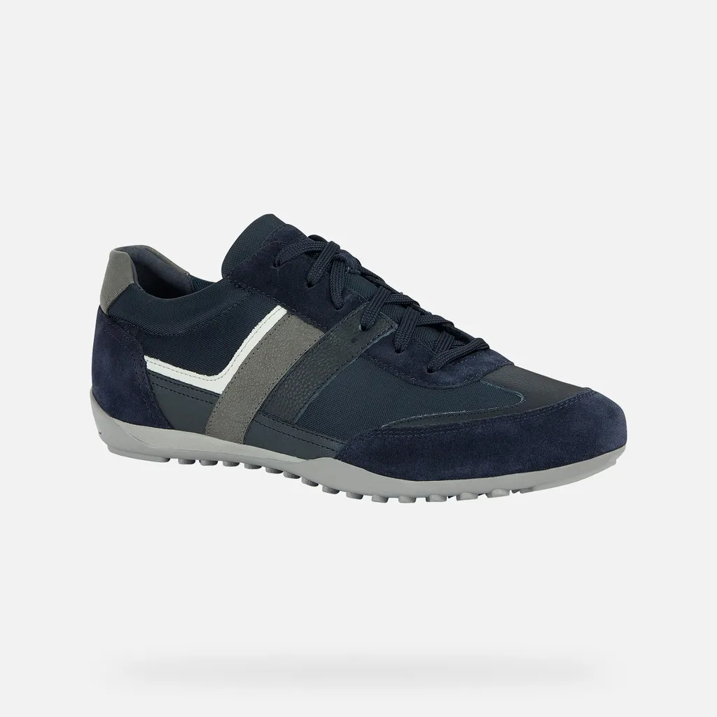 SNEAKERS GEOX UOMO U WELLS A - SCAM.+TESSUTO  NAVY U45T5A 02211 C4002