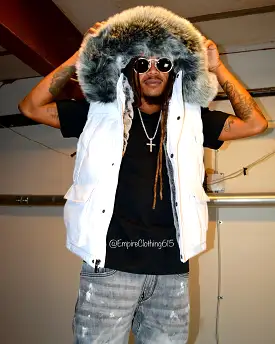 Solid Fur Puffer Vest