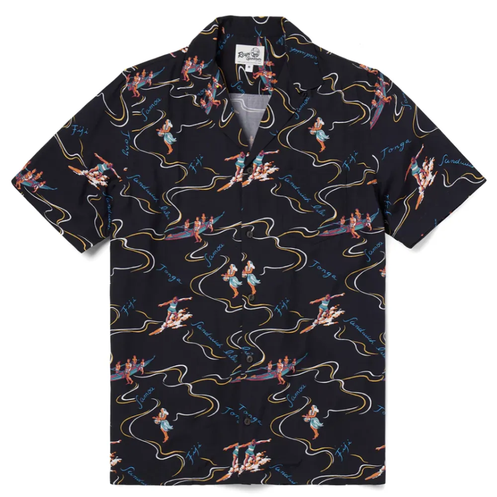 South Seas Camp Shirt - Black