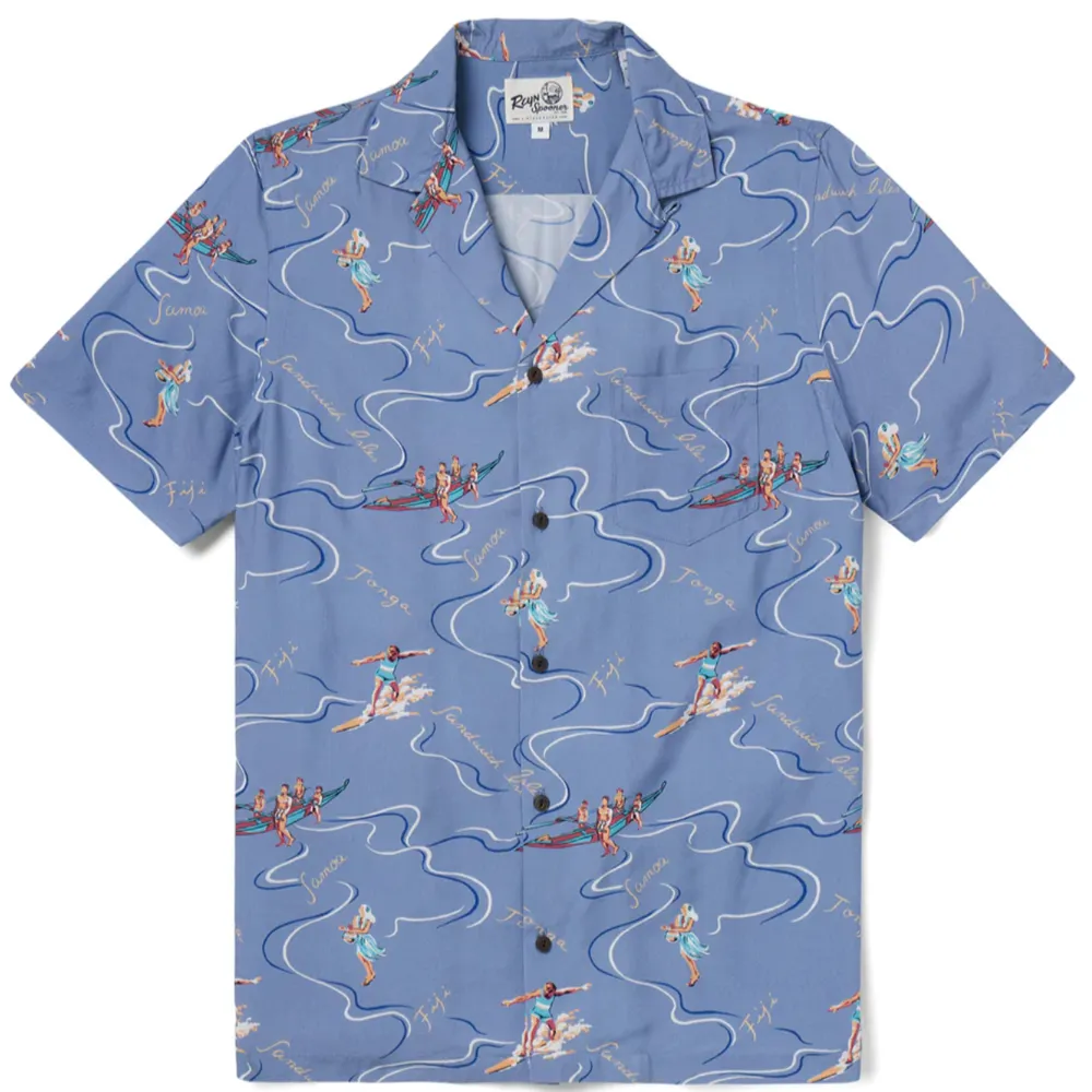 South Seas Camp Shirt - Infinity Blue