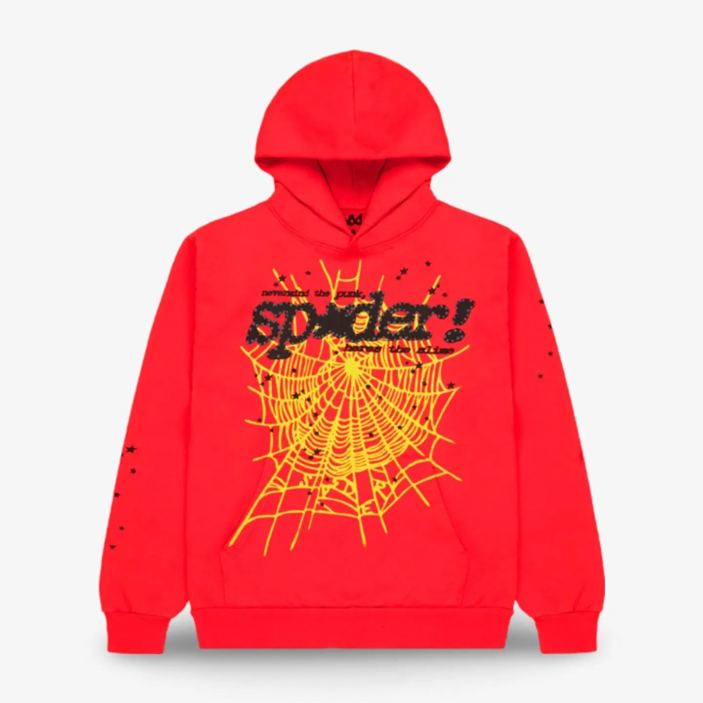 Sp5der 'P*NK V2' Pullover Hoodie Red SS24