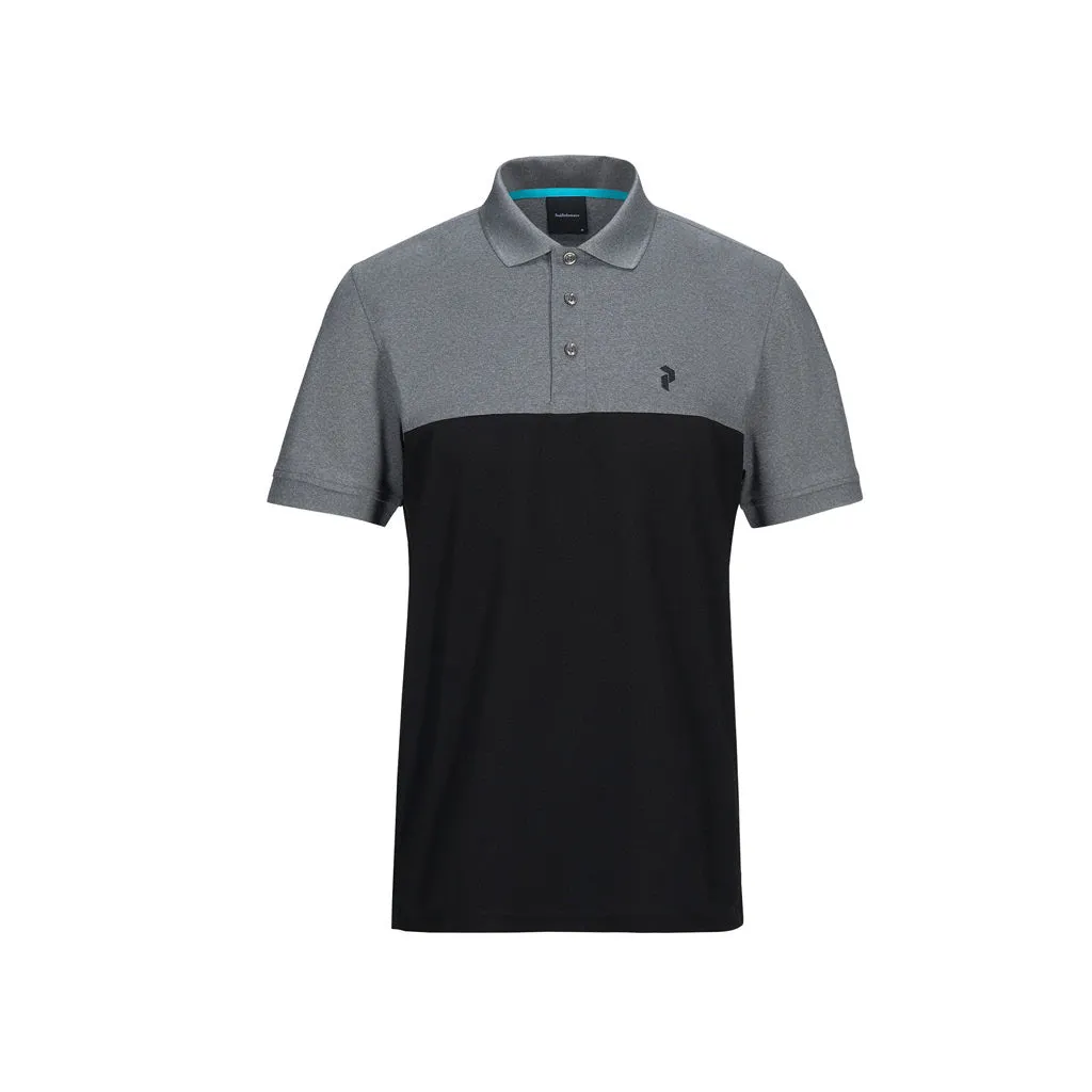 Spin Polo Herren-Shirt Black