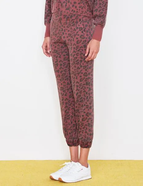 Sundry Leopard Cuff Sweatpants Pigment Spice