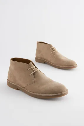 Taupe Brown Desert Boots