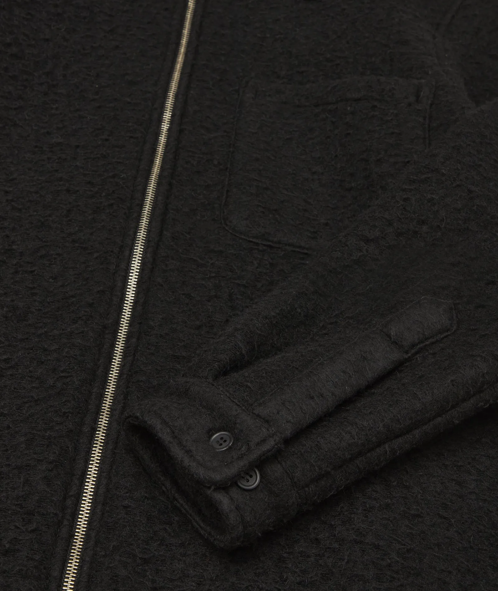 Teddy Unlined Jacket - Black