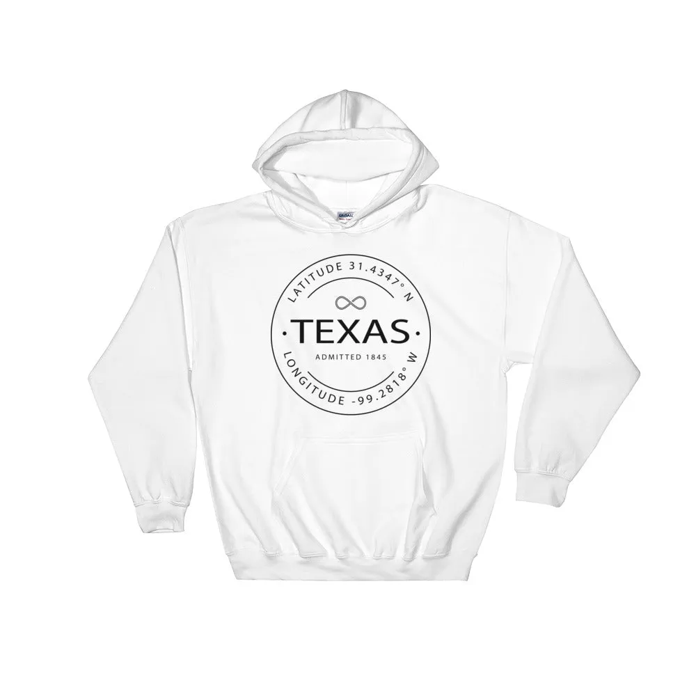 Texas - Hooded Sweatshirt - Latitude & Longitude