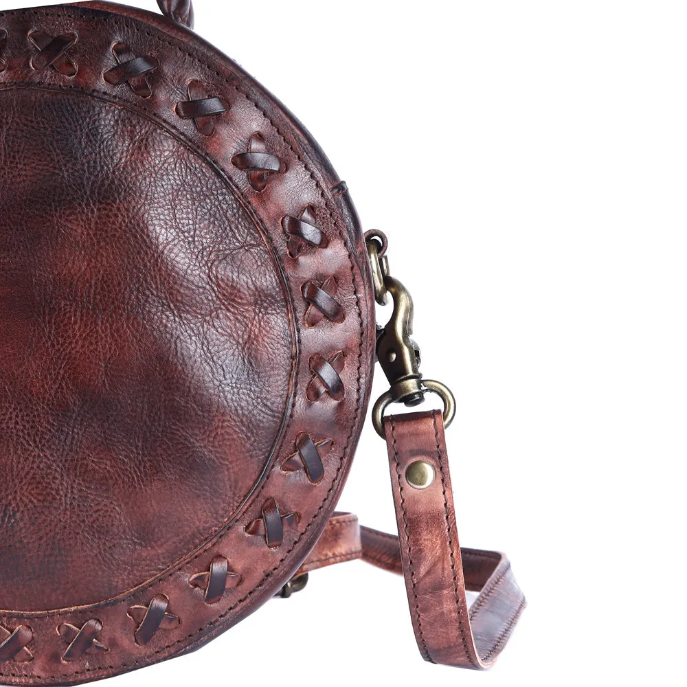 The Circle Leather Small Sling Bag