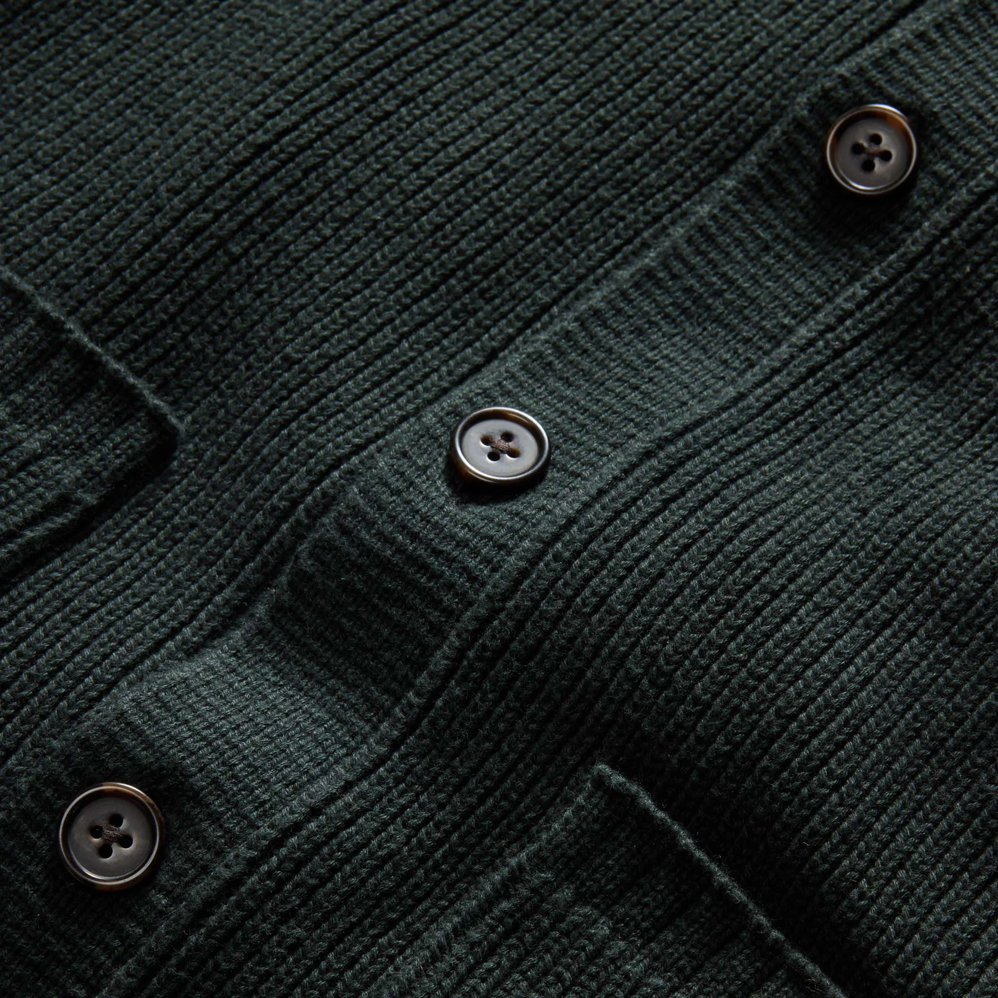 The Harbor Sweater Jacket in Black Pine Heather