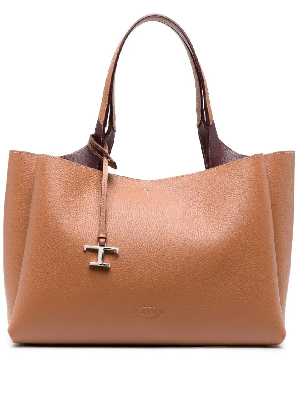 Tod's    Tod's T Timeless Medium Leather Tote Bag