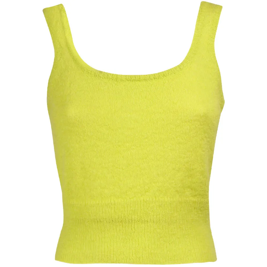 TOP CROPPED IN MOHAIR Donna Verde acido