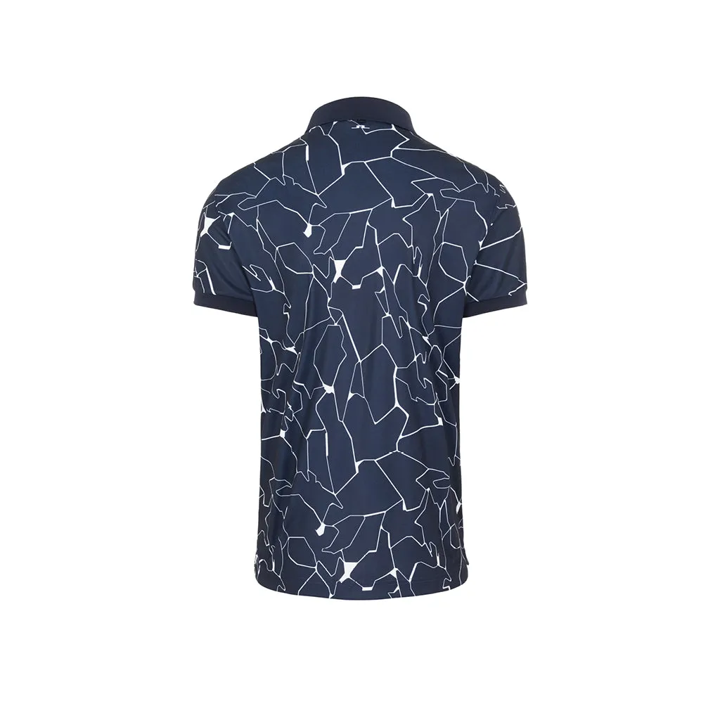 Tour Tech Reg Fit Print Polo Lit Navy