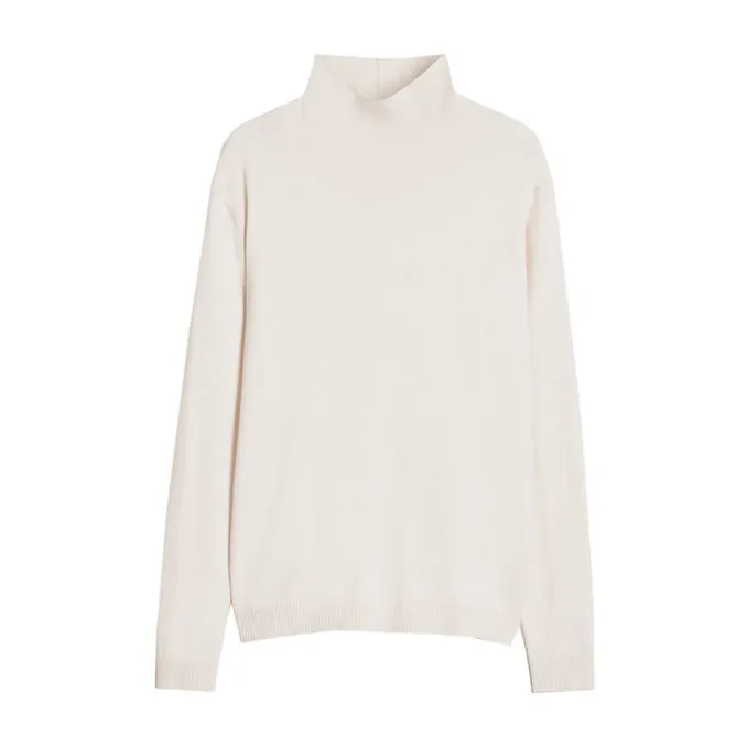 TURTLENECK SILK WOOL KIKU Woman Cream 