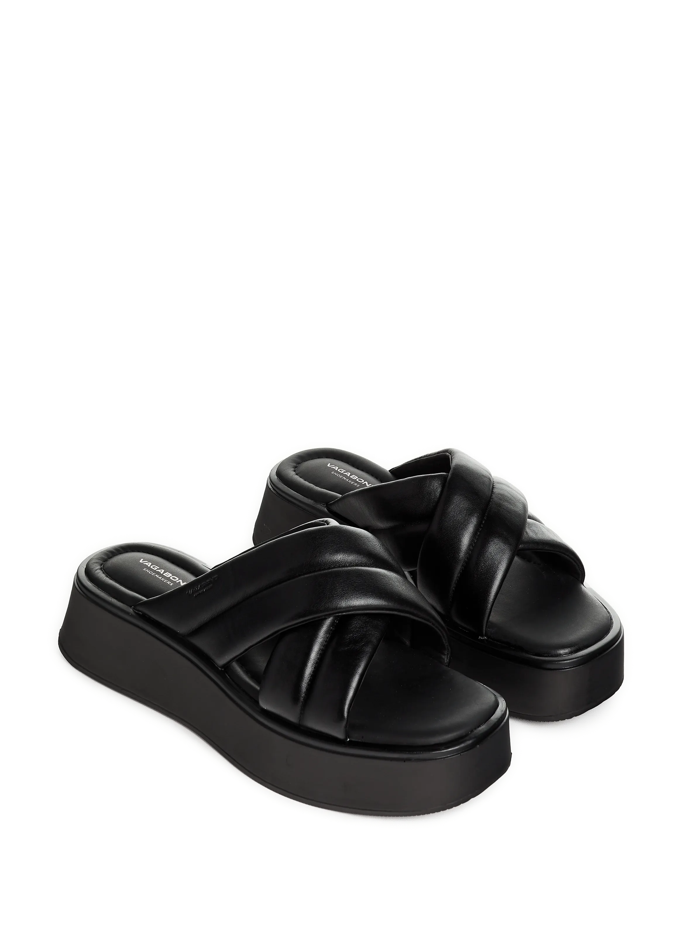 VAGABOND SHOEMAKERS  Leather wedge sandals - Black