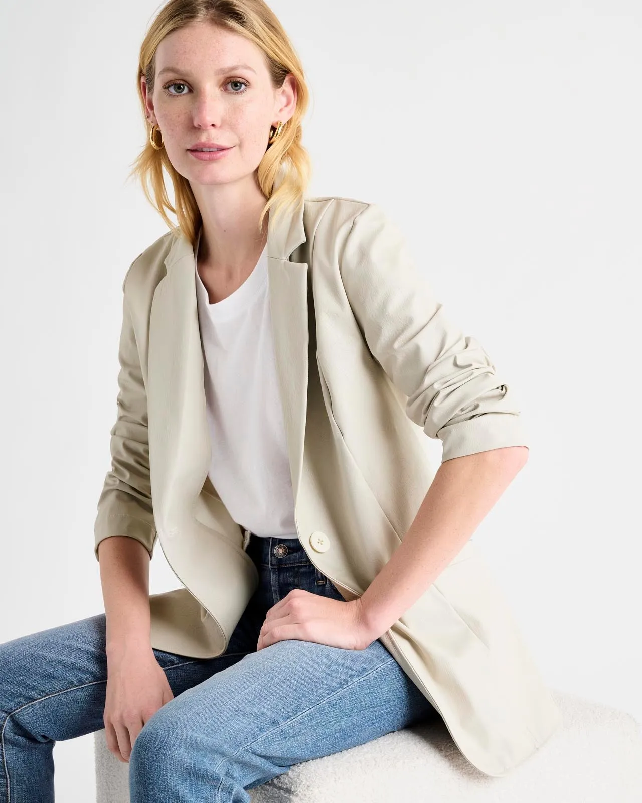 Vegan Leather Blazer