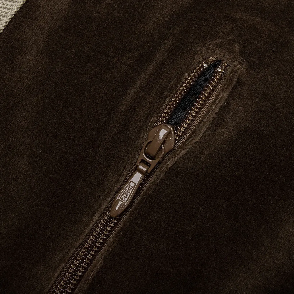 Velour R.C. Track Jacket - Brown